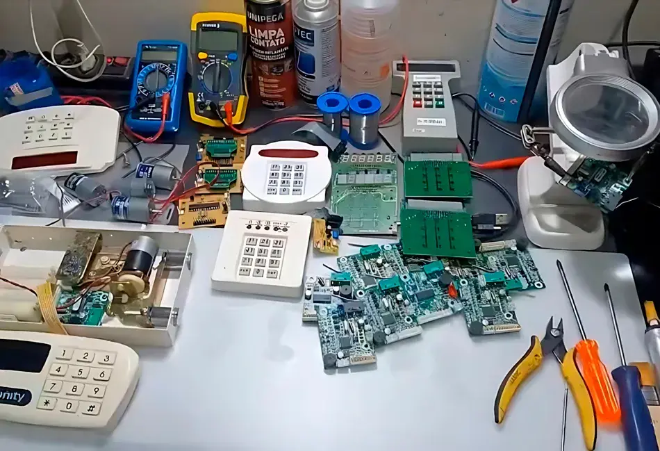 Cofre moderno com fechadura digital